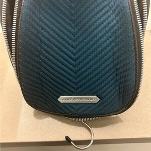 Bag Blue Textured Toiletry Bag with Handle
